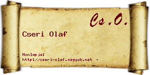 Cseri Olaf névjegykártya